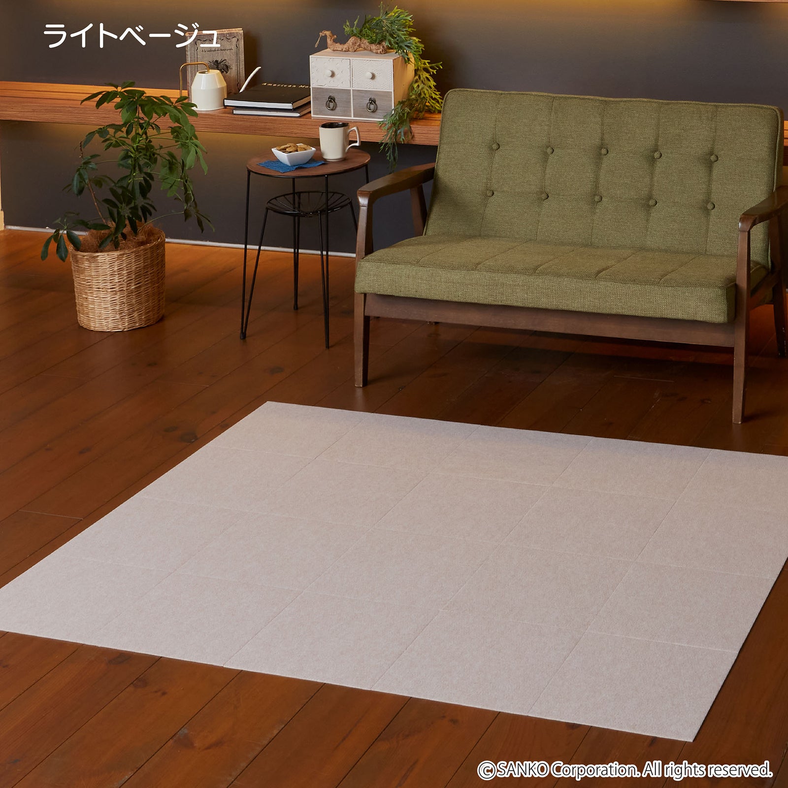 日本製 洗える ペット バリアフリータイルマット 30cm角 100枚入