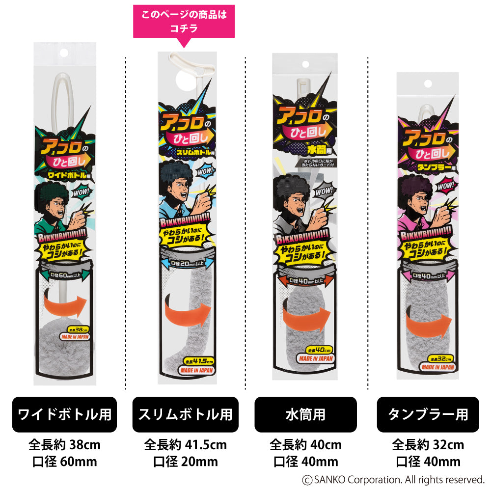 アフロのひと回し スリムボトル用 (ボトル洗い) サンコー – 三幸商店