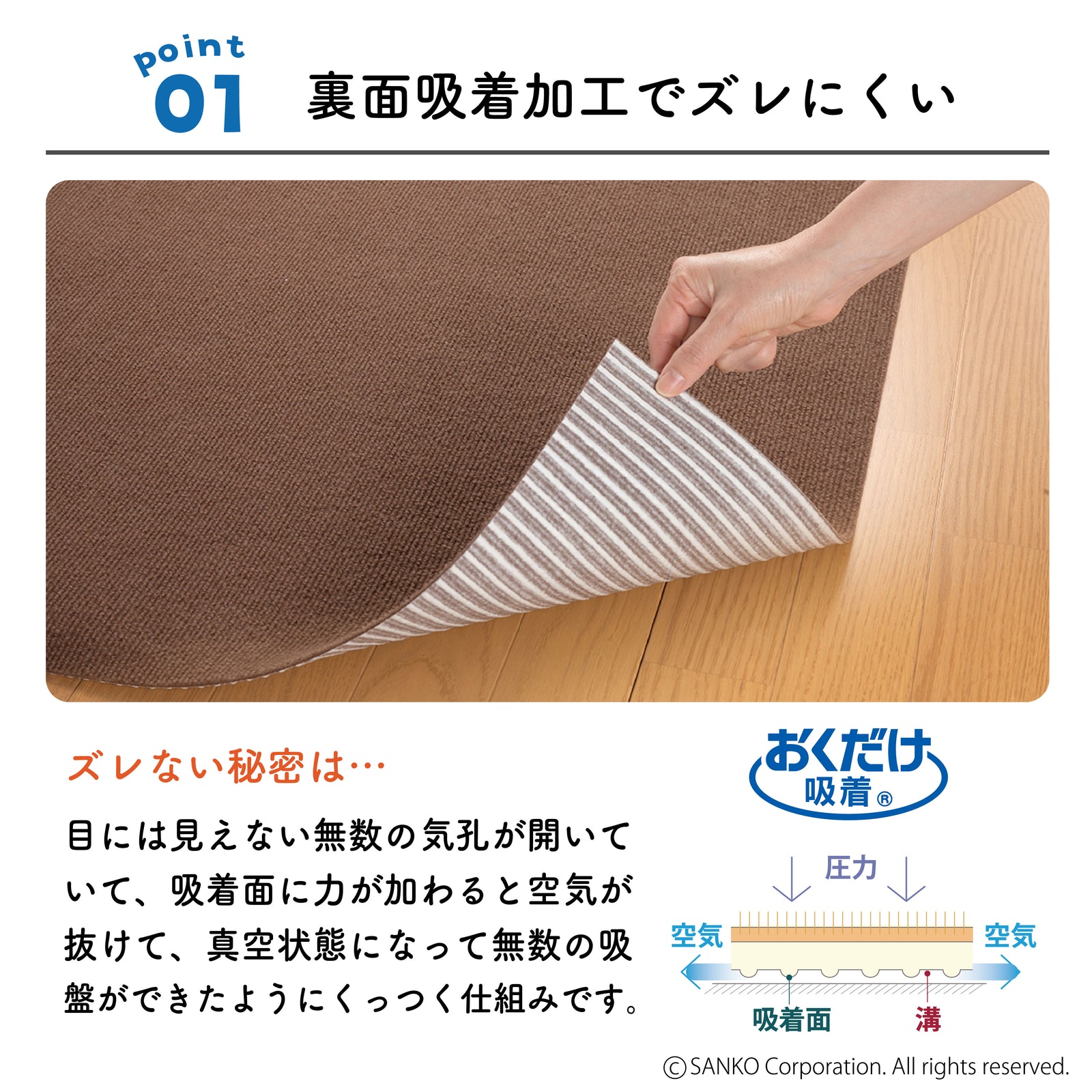 日本製 撥水 洗える ペット 撥水タイルマット 30cm角 40枚入 サンコー